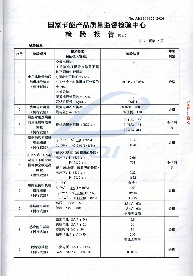 高低压试验报告-S11-1250利辛利辛利辛油浸式变压器-2.jpg